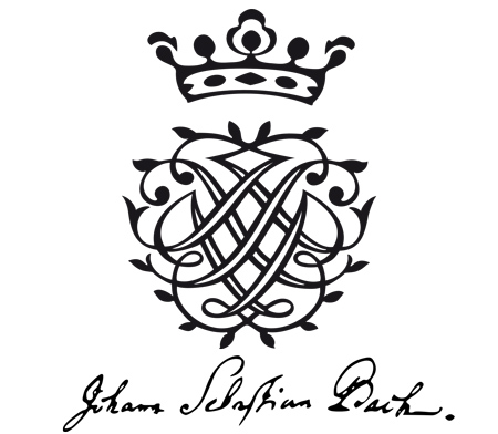 Печать собственного дизайна Баха с первыми буквами его имени, JSB, переплетенными в зеркальном отображении