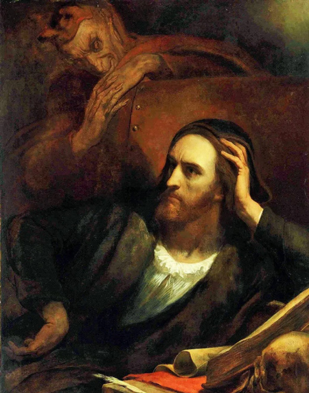 «Faust in his Study». Автор: Ary Scheffer (1795–1858)