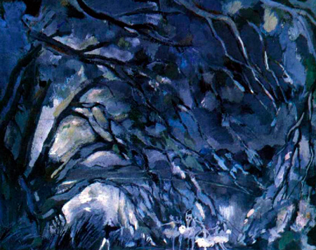 ВИРСАЛАДЗЕ Симон (Солико) Багратович. Эскиз декораций к балету П.И.Чайковского Лебединое озеро. 1950. Гуашь ВИРСАЛАДЗЕ Симон (Солико) Багратович. Эскиз декораций к балету П.И.Чайковского Лебединое озеро. 1950. Гуашь